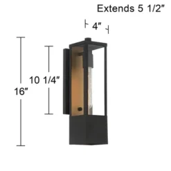 Possini Euro Design Berk Modern Outdoor Wall Light Fixture Textured Black 16" Clear Glass For Post Exterior Barn Deck House Porch Yard Posts Patio 11 Possini Euro Design Berk Modern Outdoor Wall Light Fixture Textured Black 16" Clear Glass For Post Exterior Barn Deck House Porch Yard Posts Patio -Possini Euro Design Sales Store GUEST 5d80190a 697e 4424 890f d1d966742319