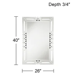 Possini Euro Design Clafia Rectangular Vanity Wall Mirror Modern Beveled Edge Clear Diamond Mirrored Frame 26" Wide For Bathroom Bedroom Living Room 13 Possini Euro Design Clafia Rectangular Vanity Wall Mirror Modern Beveled Edge Clear Diamond Mirrored Frame 26" Wide For Bathroom Bedroom Living Room -Possini Euro Design Sales Store GUEST 5e3eb33b cdfe 418d aba3 7a15410d0226