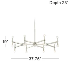 Possini Euro Design Marya Brushed Nickel Chandelier 37 3/4" Wide Modern 16-Light Fixture For Dining Room House Foyer Kitchen Island Entryway Bedroom 12 Possini Euro Design Marya Brushed Nickel Chandelier 37 3/4" Wide Modern 16-Light Fixture For Dining Room House Foyer Kitchen Island Entryway Bedroom -Possini Euro Design Sales Store GUEST 5f42d421 ade8 42b7 8c6a 4050b2086f75