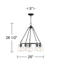 Possini Euro Design Bellis Bronze Wagon Wheel Pendant Chandelier 25" Wide Modern Clear Glass 5-Light Fixture For Dining Room House Kitchen Island Home 14 Possini Euro Design Bellis Bronze Wagon Wheel Pendant Chandelier 25" Wide Modern Clear Glass 5-Light Fixture For Dining Room House Kitchen Island Home -Possini Euro Design Sales Store GUEST 618dbfc5 4583 4867 8ae1 6096256d5a37