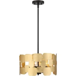 Possini Euro Design Stella Black Pendant Chandelier 15" Wide Modern Gold Leaf Drum Shade 4-Light Fixture For Dining Room House Foyer Kitchen Island 12 Possini Euro Design Stella Black Pendant Chandelier 15" Wide Modern Gold Leaf Drum Shade 4-Light Fixture For Dining Room House Foyer Kitchen Island -Possini Euro Design Sales Store GUEST 64aec024 0b00 4524 a846 91d64ceb6afe