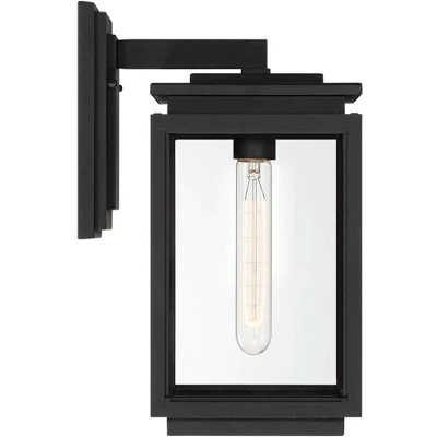 Possini Euro Design Atkins Modern Outdoor Wall Light Fixture Matte Black 14 1/4" Clear Glass For Post Exterior Barn Deck House Porch Yard Posts Patio 6 Possini Euro Design Atkins Modern Outdoor Wall Light Fixture Matte Black 14 1/4" Clear Glass For Post Exterior Barn Deck House Porch Yard Posts Patio - Image 6