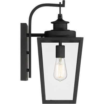 Possini Euro Design Ackerly Modern Outdoor Wall Light Fixture Textured Black 17 1/4" Clear Glass For Post Exterior Barn Deck House Porch Yard Patio 5 Possini Euro Design Ackerly Modern Outdoor Wall Light Fixture Textured Black 17 1/4" Clear Glass For Post Exterior Barn Deck House Porch Yard Patio - Image 5