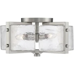 Possini Euro Design Prane Modern Industrial Ceiling Light Semi Flush Mount Fixture 17" Wide Brushed Nickel 4-Light Warped Glass For Bedroom Kitchen 11 Possini Euro Design Prane Modern Industrial Ceiling Light Semi Flush Mount Fixture 17" Wide Brushed Nickel 4-Light Warped Glass For Bedroom Kitchen -Possini Euro Design Sales Store GUEST 67e31c74 0341 4bbe 8a39 d9439e2bc16c