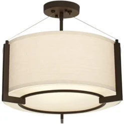 Possini Euro Design Stinson Modern Ceiling Light Semi Flush Mount Fixture 17 1/4" Wide Bronze 3-Light Linen Drum Shade For Bedroom Kitchen Living Room 11 Possini Euro Design Stinson Modern Ceiling Light Semi Flush Mount Fixture 17 1/4" Wide Bronze 3-Light Linen Drum Shade For Bedroom Kitchen Living Room -Possini Euro Design Sales Store GUEST 693e4b1b 0803 44f6 9c27 e7bc518b632b