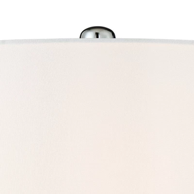 Possini Euro Design Pablo 27" Tall Modern Table Lamp Table Top Dimmer Blue Art Glass Single Living Room Bedroom Bedside Nightstand House White Shade 2 Possini Euro Design Pablo 27" Tall Modern Table Lamp Table Top Dimmer Blue Art Glass Single Living Room Bedroom Bedside Nightstand House White Shade - Image 2