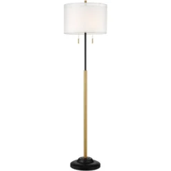 Possini Euro Design Roxie Modern Floor Lamp Standing 65 1/2" Tall Brass Black Metal Sheer Linen Double Drum Shade For Living Room Bedroom Office House 14 Possini Euro Design Roxie Modern Floor Lamp Standing 65 1/2" Tall Brass Black Metal Sheer Linen Double Drum Shade For Living Room Bedroom Office House -Possini Euro Design Sales Store GUEST 6a58b4bc 82f7 4c08 9cf3 fdaf6100be60