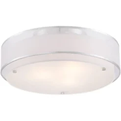 Possini Euro Design Modern Ceiling Lighting Semi Flush Mount Fixture 20" Wide Chrome 3-Light Sheer Outer Off White Inner Drum Shade For Bedroom House 9 Possini Euro Design Modern Ceiling Lighting Semi Flush Mount Fixture 20" Wide Chrome 3-Light Sheer Outer Off White Inner Drum Shade For Bedroom House -Possini Euro Design Sales Store GUEST 6a5c40ea 2eaa 47ef 9501 67e2bc343020