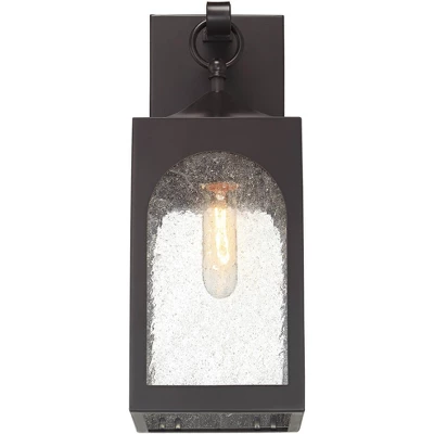 Possini Euro Design Tyne Modern Outdoor Wall Light Fixture Bronze 16 1/2" Seedy Glass For Post Exterior Barn Deck House Porch Yard Posts Patio Home 3 Possini Euro Design Tyne Modern Outdoor Wall Light Fixture Bronze 16 1/2" Seedy Glass For Post Exterior Barn Deck House Porch Yard Posts Patio Home - Image 3