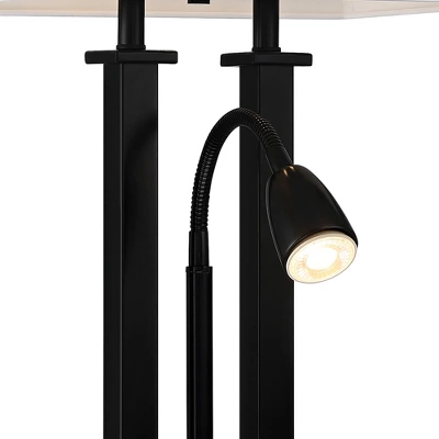 Possini Euro Design Deacon Modern Desk Table Lamp 26" High Black With USB And AC Power Outlet In Base LED Reading Light Oatmeal Shade For Office Desk 6 Possini Euro Design Deacon Modern Desk Table Lamp 26" High Black With USB And AC Power Outlet In Base LED Reading Light Oatmeal Shade For Office Desk - Image 6