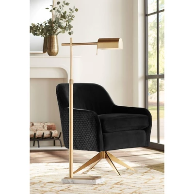 Possini Euro Design Traditional Pharmacy Floor Lamp 60" Tall Warm Gold Adjustable Swivel Head For Living Room Reading House Bedroom 1 Possini Euro Design Traditional Pharmacy Floor Lamp 60" Tall Warm Gold Adjustable Swivel Head For Living Room Reading House Bedroom