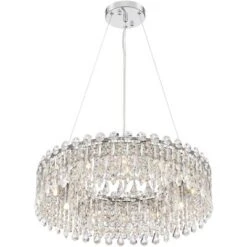 Possini Euro Design Alyssa Chrome Drum Chandelier 23 1/2" Wide Modern Crystal 12-Light LED Fixture For Dining Room Kitchen Island Entryway Bedroom 13 Possini Euro Design Alyssa Chrome Drum Chandelier 23 1/2" Wide Modern Crystal 12-Light LED Fixture For Dining Room Kitchen Island Entryway Bedroom -Possini Euro Design Sales Store GUEST 72d0a421 5e99 4e52 9e71 3dc4bc80e7ac