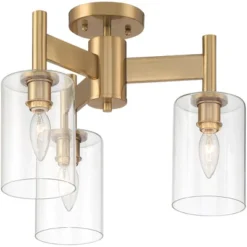 Possini Euro Design Lantico Modern Ceiling Light Semi Flush Mount Fixture 17" Wide Gold 3-Light Clear Glass For Bedroom Kitchen Living Room Hallway 14 Possini Euro Design Lantico Modern Ceiling Light Semi Flush Mount Fixture 17" Wide Gold 3-Light Clear Glass For Bedroom Kitchen Living Room Hallway -Possini Euro Design Sales Store GUEST 75e74a4c 95e3 4f50 914c 323adc86137a