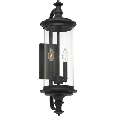 Possini Euro Design Medici Modern Outdoor Wall Light Fixture Black Metal 24 1/2" Clear Glass For Post Exterior Barn Deck House Porch Yard Patio Home 5 Possini Euro Design Medici Modern Outdoor Wall Light Fixture Black Metal 24 1/2" Clear Glass For Post Exterior Barn Deck House Porch Yard Patio Home - Image 5