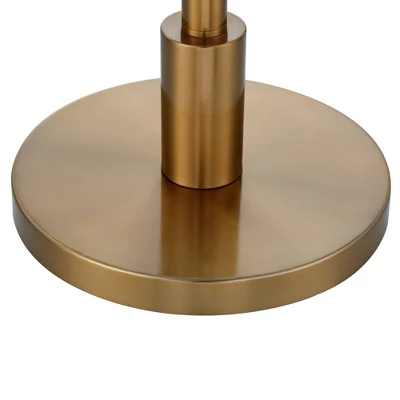 Possini Euro Design Cecil Modern Industrial Torchiere Floor Lamp 71" Tall Warm Gold Metal Opal Glass Shade For Living Room Bedroom Office House Home 4 Possini Euro Design Cecil Modern Industrial Torchiere Floor Lamp 71" Tall Warm Gold Metal Opal Glass Shade For Living Room Bedroom Office House Home - Image 4