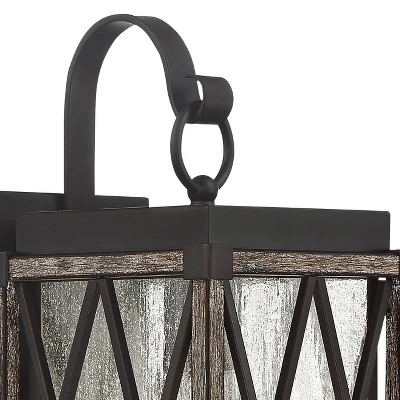 Possini Euro Design Brawley Rustic Industrial Outdoor Wall Light Fixture Bronze Wood Grain 13 1/2" Clear Seedy Glass For Post Exterior Barn Deck House 2 Possini Euro Design Brawley Rustic Industrial Outdoor Wall Light Fixture Bronze Wood Grain 13 1/2" Clear Seedy Glass For Post Exterior Barn Deck House - Image 2
