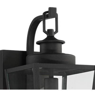 Possini Euro Design Ackerly Modern Outdoor Wall Light Fixture Textured Black 17 1/4" Clear Glass For Post Exterior Barn Deck House Porch Yard Patio 2 Possini Euro Design Ackerly Modern Outdoor Wall Light Fixture Textured Black 17 1/4" Clear Glass For Post Exterior Barn Deck House Porch Yard Patio - Image 2