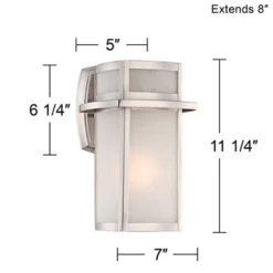 Possini Euro Design Delevan Modern Outdoor Wall Lights Fixture Set Of 2 Brushed Nickel 11 1/4" Frosted Seedy Glass For Post Exterior Barn Deck House 11 Possini Euro Design Delevan Modern Outdoor Wall Lights Fixture Set Of 2 Brushed Nickel 11 1/4" Frosted Seedy Glass For Post Exterior Barn Deck House -Possini Euro Design Sales Store GUEST 7c1e1175 6c6f 4e12 97b8 6c8ee597655a