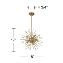 Possini Euro Design Janae Warm Gold Sputnik Chandelier 18" Wide Modern Crystal 9-Light Fixture For Dining Room House Foyer Kitchen Island Entryway 12 Possini Euro Design Janae Warm Gold Sputnik Chandelier 18" Wide Modern Crystal 9-Light Fixture For Dining Room House Foyer Kitchen Island Entryway -Possini Euro Design Sales Store GUEST 7f180e9f 7fb2 4d29 a779 cdeacf24585c