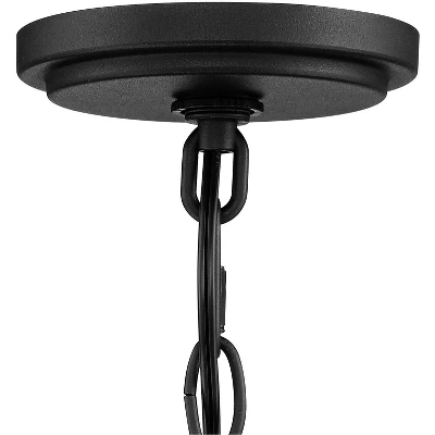 Possini Euro Design Jericho Modern Outdoor Hanging Light Textured Black 24 1/4" Clear Glass Panel For Post Exterior Barn Deck House Porch Yard Patio 4 Possini Euro Design Jericho Modern Outdoor Hanging Light Textured Black 24 1/4" Clear Glass Panel For Post Exterior Barn Deck House Porch Yard Patio - Image 4