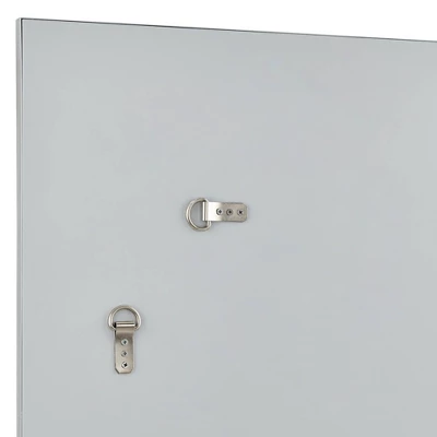 Possini Euro Design Relevei Rectangular Vanity Decorative Wall Mirror Modern Silver Wood Metal Frame 26" Wide Bathroom Bedroom Home 3 Possini Euro Design Relevei Rectangular Vanity Decorative Wall Mirror Modern Silver Wood Metal Frame 26" Wide Bathroom Bedroom Home - Image 3