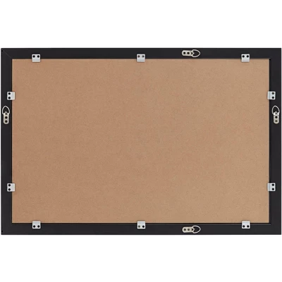 Possini Euro Design Metzeo Rectangular Vanity Decorative Wall Mirror Modern Beveled Edge Matte Black Metal Frame 22" Wide Bathroom 8 Possini Euro Design Metzeo Rectangular Vanity Decorative Wall Mirror Modern Beveled Edge Matte Black Metal Frame 22" Wide Bathroom - Image 8