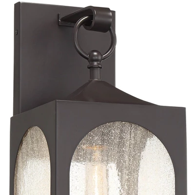 Possini Euro Design Tyne Modern Outdoor Wall Light Fixture Bronze 20 1/2" Seedy Glass For Post Exterior Barn Deck House Porch Yard Posts Patio Home 2 Possini Euro Design Tyne Modern Outdoor Wall Light Fixture Bronze 20 1/2" Seedy Glass For Post Exterior Barn Deck House Porch Yard Posts Patio Home - Image 2