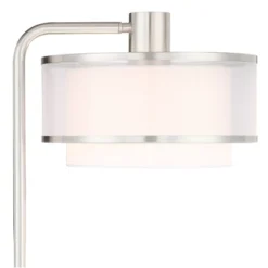 Possini Euro Design Modern Floor Lamps 60" Tall Set Of 2 With Tray Table USB Port Nickel Silver Organza White Linen Shades For Living Room 11 Possini Euro Design Modern Floor Lamps 60" Tall Set Of 2 With Tray Table USB Port Nickel Silver Organza White Linen Shades For Living Room -Possini Euro Design Sales Store GUEST 8e95807b 5ffd 488c 8657 a5d1449d428e