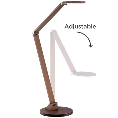 Possini Euro Design Magnum Modern Desk Lamp 36" Tall French Bronze Brown Metal LED Adjustable For Bedroom Living Room Bedside Nightstand Office House 4 Possini Euro Design Magnum Modern Desk Lamp 36" Tall French Bronze Brown Metal LED Adjustable For Bedroom Living Room Bedside Nightstand Office House - Image 4