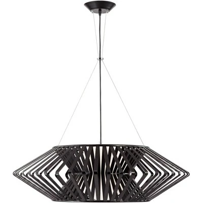 Possini Euro Design Planet Black Large Pendant Light 31 1/2" Wide Mid Century Modern White Glass For Dining Room House Foyer Kitchen Island Entryway 4 Possini Euro Design Planet Black Large Pendant Light 31 1/2" Wide Mid Century Modern White Glass For Dining Room House Foyer Kitchen Island Entryway - Image 4