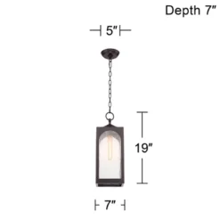 Possini Euro Design Tyne Modern Industrial Outdoor Hanging Light Bronze 19" Seedy Glass Shade For Post Exterior Barn Deck House Porch Yard Patio Home 13 Possini Euro Design Tyne Modern Industrial Outdoor Hanging Light Bronze 19" Seedy Glass Shade For Post Exterior Barn Deck House Porch Yard Patio Home -Possini Euro Design Sales Store GUEST 963626fc 88b2 47d9 9639 0195ea027bf2