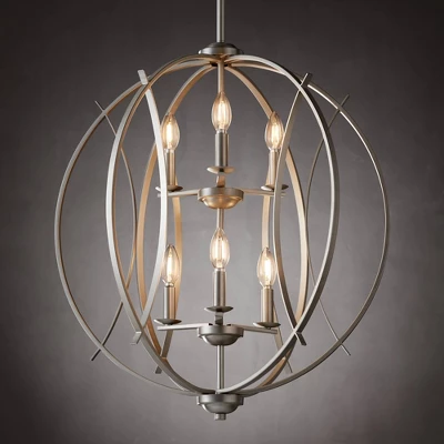 Possini Euro Design Spherical Brushed Nickel Large Chandelier 24" Wide Modern 6-Light Fixture For Dining Room House Foyer Kitchen Island Entryway Home 1 Possini Euro Design Spherical Brushed Nickel Large Chandelier 24" Wide Modern 6-Light Fixture For Dining Room House Foyer Kitchen Island Entryway Home