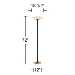 Possini Euro Design Modern Torchiere Floor Lamp LED 72" Tall Black Antique Brass White Glass Shade For Living Room Reading Uplight 13 Possini Euro Design Modern Torchiere Floor Lamp LED 72" Tall Black Antique Brass White Glass Shade For Living Room Reading Uplight -Possini Euro Design Sales Store GUEST 97804652 84ad 44cf b150 8cb850993693