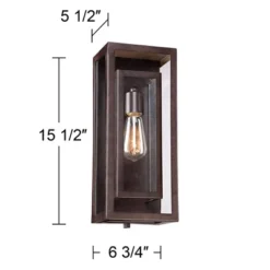 Possini Euro Design Modern Industrial Farmhouse Rustic Outdoor Wall Light Fixture Bronze 15 1/2" Clear Glass For Exterior Barn Deck House Porch Yard 14 Possini Euro Design Modern Industrial Farmhouse Rustic Outdoor Wall Light Fixture Bronze 15 1/2" Clear Glass For Exterior Barn Deck House Porch Yard -Possini Euro Design Sales Store GUEST 99cde3c7 c506 4a99 9094 1dd56da860cf 1