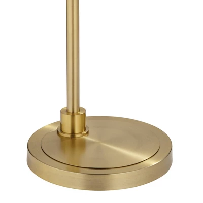 Possini Euro Design Kipling Modern 62 1/2" Tall Downbridge Arc Floor Lamp Warm Gold Metal Clear Glass Shade For Living Room Reading House 4 Possini Euro Design Kipling Modern 62 1/2" Tall Downbridge Arc Floor Lamp Warm Gold Metal Clear Glass Shade For Living Room Reading House - Image 4