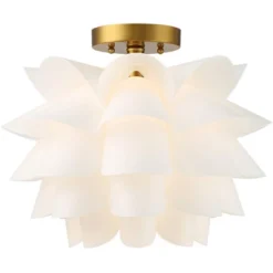 Possini Euro Design Modern Ceiling Light Semi Flush Mount Fixture White Flower Gold Metal 15 3/4" Wide Living Room Bedroom Kitchen 9 Possini Euro Design Modern Ceiling Light Semi Flush Mount Fixture White Flower Gold Metal 15 3/4" Wide Living Room Bedroom Kitchen -Possini Euro Design Sales Store GUEST 9caa153e a2a6 4cbb b7c7 151d401311d5