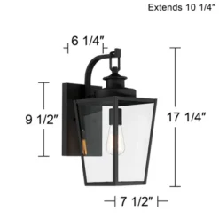 Possini Euro Design Ackerly Modern Outdoor Wall Light Fixture Textured Black 17 1/4" Clear Glass For Post Exterior Barn Deck House Porch Yard Patio 13 Possini Euro Design Ackerly Modern Outdoor Wall Light Fixture Textured Black 17 1/4" Clear Glass For Post Exterior Barn Deck House Porch Yard Patio -Possini Euro Design Sales Store GUEST 9d40e1cf ab71 4b48 a62d b0ec8b84dc8f