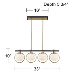 Possini Euro Design Carlyn Brass Black Linear Island Pendant Chandelier 33" Wide Modern White Glass Shade 4-Light LED Fixture For Dining Room Kitchen 14 Possini Euro Design Carlyn Brass Black Linear Island Pendant Chandelier 33" Wide Modern White Glass Shade 4-Light LED Fixture For Dining Room Kitchen -Possini Euro Design Sales Store GUEST 9db9d07e 0dff 4ca8 821a 97332964a524