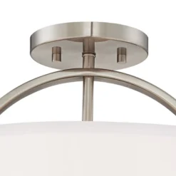 Possini Euro Design Halsted Modern Ceiling Light Semi Flush Mount Fixture 15" Wide Brushed Nickel 2-Light Oatmeal Linen Drum For Bedroom Living Room 8 Possini Euro Design Halsted Modern Ceiling Light Semi Flush Mount Fixture 15" Wide Brushed Nickel 2-Light Oatmeal Linen Drum For Bedroom Living Room -Possini Euro Design Sales Store GUEST 9e08fafe 167a 43fc b40d edac36fcd3a6