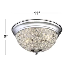 Possini Euro Design Faith Modern Ceiling Light Flush Mount Fixtures 11" Wide Set Of 2 Chrome 2-Light Crystal For Bedroom Kitchen Living Room Hallway 12 Possini Euro Design Faith Modern Ceiling Light Flush Mount Fixtures 11" Wide Set Of 2 Chrome 2-Light Crystal For Bedroom Kitchen Living Room Hallway -Possini Euro Design Sales Store GUEST 9e60bc97 1b08 4f00 97c0 da352123f71d