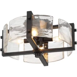 Possini Euro Design Adri Modern Ceiling Light Flush Mount Fixture Black 16 1/2" Wide Black 4-Light Textured Glass For Bedroom Kitchen Living Room Home 9 Possini Euro Design Adri Modern Ceiling Light Flush Mount Fixture Black 16 1/2" Wide Black 4-Light Textured Glass For Bedroom Kitchen Living Room Home -Possini Euro Design Sales Store GUEST a29e2728 a2a8 47bd a8a0 8adc1aad4007