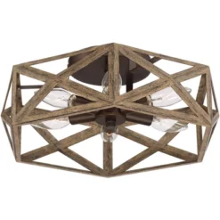 Possini Euro Design Moorcroft Modern Farmhouse Ceiling Light Semi Flush Mount Fixture 14 1/2" Wide Dark Wood Bronze 6-Light Hexagon Frame For Bedroom 12 Possini Euro Design Moorcroft Modern Farmhouse Ceiling Light Semi Flush Mount Fixture 14 1/2" Wide Dark Wood Bronze 6-Light Hexagon Frame For Bedroom -Possini Euro Design Sales Store GUEST a61002d5 086f 43ee 86de 5d4d73cd4298