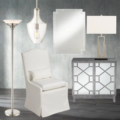 Possini Euro Design Metro Modern Torchiere Floor Lamp 71" Tall Brushed Nickel Frosted White Acrylic Shade For Living Room Reading Bedroom Office House 7 Possini Euro Design Metro Modern Torchiere Floor Lamp 71" Tall Brushed Nickel Frosted White Acrylic Shade For Living Room Reading Bedroom Office House - Image 7