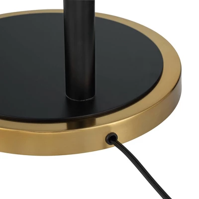 Possini Euro Design Modern Arc Floor Lamp 63 1/2" Tall Warm Gold Black Metal Milky White Glass Shade For Living Room Reading House 5 Possini Euro Design Modern Arc Floor Lamp 63 1/2" Tall Warm Gold Black Metal Milky White Glass Shade For Living Room Reading House - Image 5