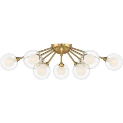 Possini Euro Design Spheres Modern Ceiling Light Flush Mount Fixture 28" Wide Warm Brass 9-Light LED Clear Globe Glass For Bedroom Kitchen Living Room 12 Possini Euro Design Spheres Modern Ceiling Light Flush Mount Fixture 28" Wide Warm Brass 9-Light LED Clear Globe Glass For Bedroom Kitchen Living Room -Possini Euro Design Sales Store GUEST abade089 293e 4379 bc21 affd77434d6d