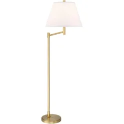 Possini Euro Design Modern Arc Floor Lamp Standing 62 1/2" Tall Warm Gold Offset Arm White Linen Drum Shade For Living Room Reading Family Bedroom 12 Possini Euro Design Modern Arc Floor Lamp Standing 62 1/2" Tall Warm Gold Offset Arm White Linen Drum Shade For Living Room Reading Family Bedroom -Possini Euro Design Sales Store GUEST ac4cf91f 9a8b 4656 80cf bd7d5c55aac5