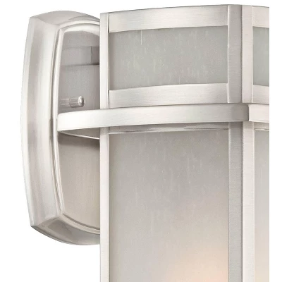 Possini Euro Design Delevan Modern Outdoor Wall Lights Fixture Set Of 2 Brushed Nickel 11 1/4" Frosted Seedy Glass For Post Exterior Barn Deck House 1 Possini Euro Design Delevan Modern Outdoor Wall Lights Fixture Set Of 2 Brushed Nickel 11 1/4" Frosted Seedy Glass For Post Exterior Barn Deck House