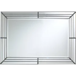 Possini Euro Design Rectangular Vanity Decorative Wall Mirror Modern Beveled Edge Clear Mirrored Tiles Frame 27" Wide For Bathroom Bedroom Living Room 11 Possini Euro Design Rectangular Vanity Decorative Wall Mirror Modern Beveled Edge Clear Mirrored Tiles Frame 27" Wide For Bathroom Bedroom Living Room -Possini Euro Design Sales Store GUEST ad465714 29fb 40a5 bc18 36c8895ca9bf