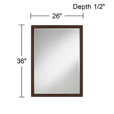 Possini Euro Design Metzeo Rectangular Vanity Wall Mirror Vintage Beveled Edge Oil Rubbed Bronze Metal Frame 26" Wide For Bathroom Bedroom Living Room 4 Possini Euro Design Metzeo Rectangular Vanity Wall Mirror Vintage Beveled Edge Oil Rubbed Bronze Metal Frame 26" Wide For Bathroom Bedroom Living Room - Image 4