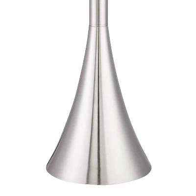 Possini Euro Design Piazza Modern Torchiere Floor Lamp 72 1/2" Tall Brushed Nickel Metal Frosted White Glass Shade For Living Room Bedroom Office Home 3 Possini Euro Design Piazza Modern Torchiere Floor Lamp 72 1/2" Tall Brushed Nickel Metal Frosted White Glass Shade For Living Room Bedroom Office Home - Image 3